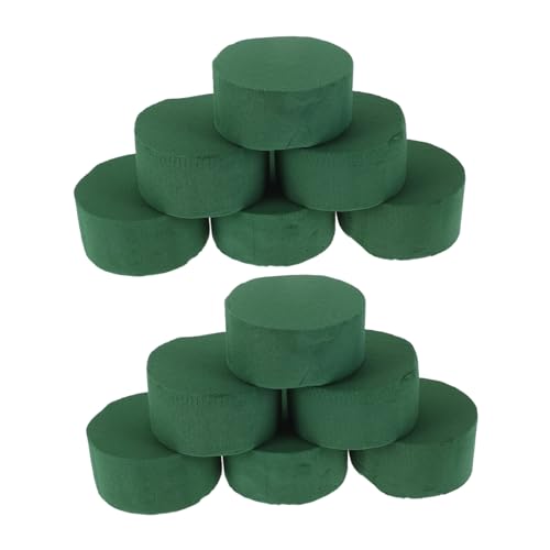 NUOBESTY 24 Stück Getrocknete Blütenschlamm Blume Arrangement Basis Nass- und Trockensteckschaum Handwerksblumenblock Bastelblock für Blumen Blumenschlamm für künstliche Blumen Bakelit Grün von NUOBESTY