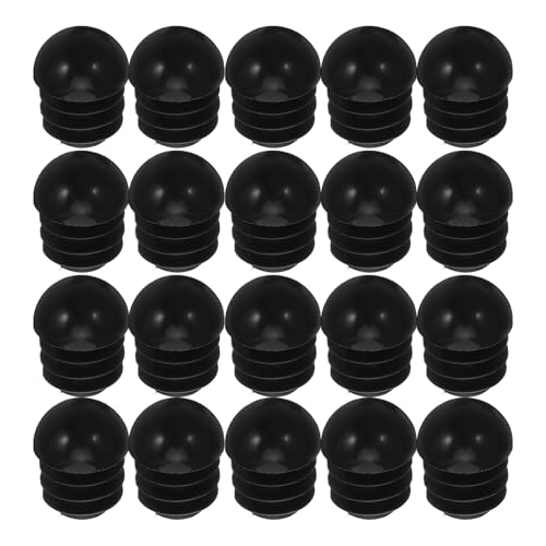 NUOBESTY 24stücke Runder Kunststoffstopfen Für Rohre Rohrendkappen Schwarze Runde Rohrverschlussstopfen Möbelfußabdeckungen Für Kunststoffrohre von NUOBESTY