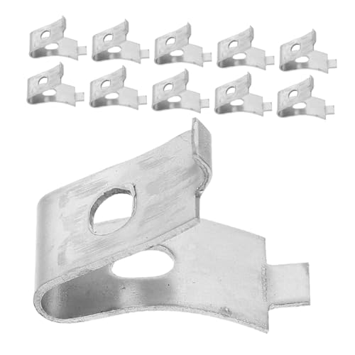 NUOBESTY 24 Stücke Rackzubehör anzeigen Stützklammern aus Stahl Schrankklammern für Regalklammern zum Halten von Regalen Stahlschrankregal -Clips Rostfreier Stahl Silber von NUOBESTY