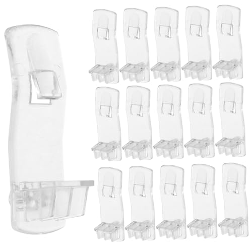 NUOBESTY 25 Stück Teiliges Transparente Regalbodenträger Rechteckige Kunststoff einlegebodenhalter Flexibel Kombinierbar Unsichtbare Schrankhalter für Möbel und Ablagen von NUOBESTY