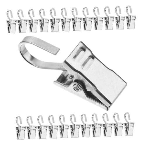 NUOBESTY 25Stücke Vorhang Clip Haken Robuste Metall Clips zum Aufhängen von Vorhängen und Dekorationen Langlebige Clips für Innen und Außenbereich Installieren von NUOBESTY