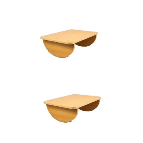 NUOBESTY 2St Tritthocker ergonomische Fußstütze Bürodekoration Schreibtischfußstütze Bequeme Fußstütze Unter dem Schreibtischfuß Platzierter Sitz Fußstütze unter Schreibtisch MDF Beige von NUOBESTY