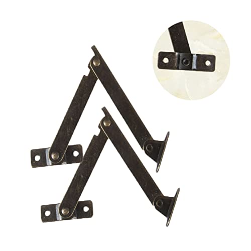 NUOBESTY 2Stücke Antike Stützscharnier für Holzboxen Robuste Eckstützen mit Retro Design Installieren Hochwertiges für Möbel und Dekoration Grün Bronze von NUOBESTY