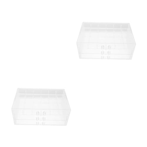 NUOBESTY 2er-Box Aufbewahrungskiste Schubladenbox Nägel Vitrine Kleiner Schmuckhalter Nagelschmuck-Organizer Fall Für Angelhaken Organisator Für Gefälschte Nägel Acryl Weiß von NUOBESTY