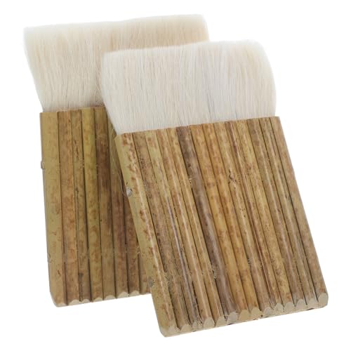 NUOBESTY 2stücke Handheld Bambus Pinsel Für Aquarell Wand Malerei Mit Ergonomischem Griff Für Detailarbeit Und Vielseitige Medien Wie Öl Und Acryl von NUOBESTY