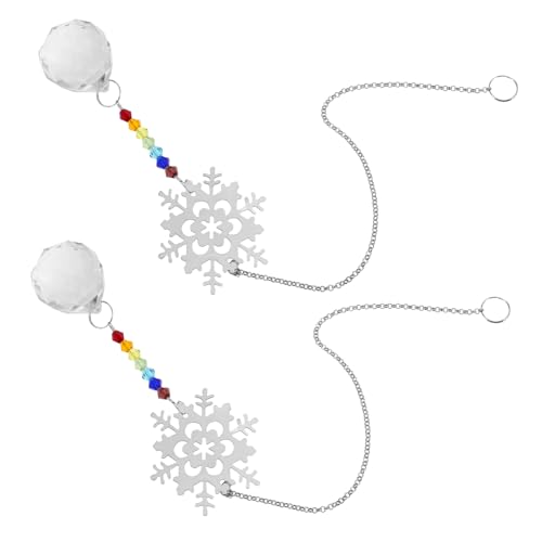 NUOBESTY 2stücke Schneeflocken Hängedekorationen Mit Bunten Perlen Für Fenster Garten Auto Weihnachtsbaum Stilvolle Suncatcher Für Festliche Anlässe NUOBESTY 2stücke Schneeflocken Hängedekorationen Mit Bunten Perlen Für Fenster Garten Auto Weihnachtsbaum Stilvolle Suncatcher Für Festliche Anlässe von NUOBESTY