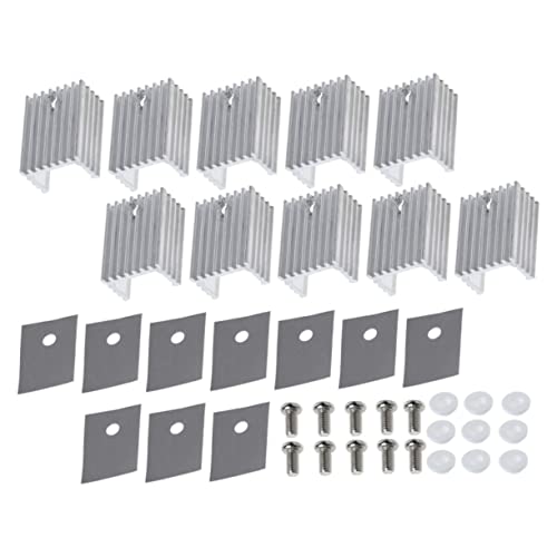 NUOBESTY 3 Sätze Aluminium Kühlkörper Für To Transistoren Hochleistungs Kühlrippen Für Elektronische Bauteile Effektiver Schutz Vor Überhitzung Für Regler Und Heizkörper Streng 10 Stück * 3 von NUOBESTY