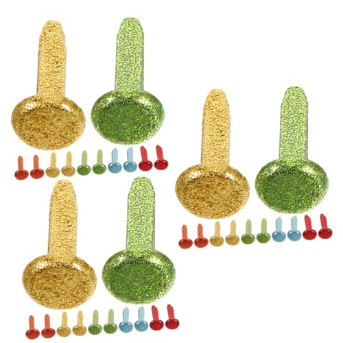 NUOBESTY 3 Sätze Bunte Horn Nägel Spitze Süßer Stoß Klein Maniküre-kit Nagel Charms Kabine Reize Flache Reißzwecken Selbstklebende Haken Daumennägel Selbstklebender Haken Eisen 50 Stück * 3 von NUOBESTY
