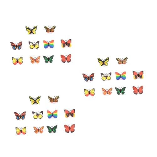 NUOBESTY 3 Sätze Leuchtendes Butterfly Night Light Nachtlampe Klebstoff -wandaufkleber Lichter Wand -nachtlicht 10 Stück * 3 von NUOBESTY