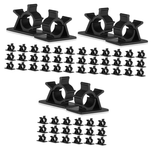 NUOBESTY 3 Sätze Teiliges Kabelclips Set Selbstklebend Kabelorganizer Kabelhalter Einstellbar Multifunktional Für Kabelmanagement Büro Schreibtisch Zuhause 50 Stück * 3 von NUOBESTY