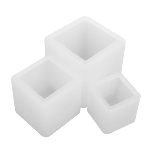 NUOBESTY 3 Stück Harzwürfelform Klare Harzformen Konservierungsform Quadratische Harzform Silikonform Selber Machen Gießformen Aus Harz Silikon Blume Harzform Harzgussform Kieselgel Weiß von NUOBESTY