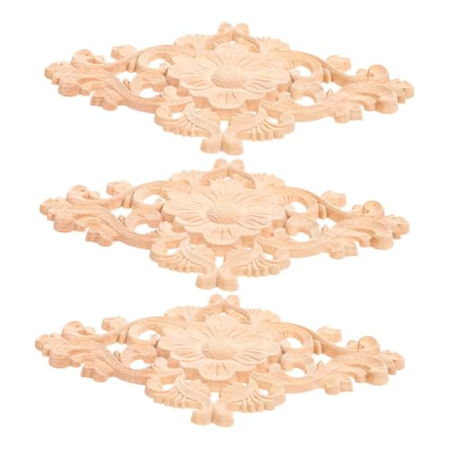 NUOBESTY 3 Stück Holzapplikationen Unlackierte Möbelverzierung für Tür und Schrank Hochwertige Holzschnitzerei DIY Dekoration für Möbel NUOBESTY 3 Stück Holzapplikationen Unlackierte Möbelverzierung für Tür und Schrank Hochwertige Holzschnitzerei DIY Dekoration für Möbel von NUOBESTY