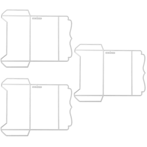 NUOBESTY 3 Stück Multi Funktions Schneideform für Briefumschläge Wiederverwendbare DIY Stanzschablone für Scrapbooking und Albumdekoration für Kreative Projekte von NUOBESTY