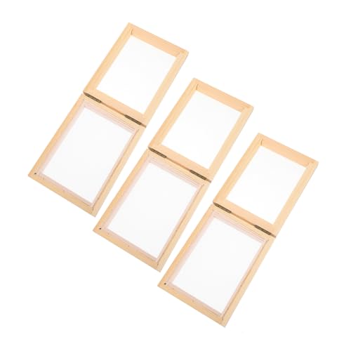 NUOBESTY 3 Stück Teiliges Holz Papierherstellungsset Handgefertigter Papierrahmen aus Kiefernholz DIY Bastelset für Fördert Fantasie und Handwerkliche Fähigkeiten für Kindergarten und NUOBESTY 3 Stück Teiliges Holz Papierherstellungsset Handgefertigter Papierrahmen aus Kiefernholz DIY Bastelset für Fördert Fantasie und Handwerkliche Fähigkeiten für Kindergarten und von NUOBESTY