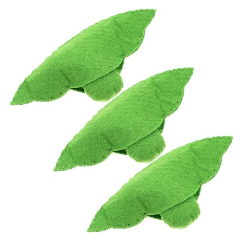 NUOBESTY 3 Stück Teiliges Montessori Filz Erbsenspielzeug Weiches Abnehmbares Gemüse Pretend Food Toy Pädagogisches Sensorikspielzeug für Kleinkinder Sicherer Filz für Spielerisches Lernen von NUOBESTY
