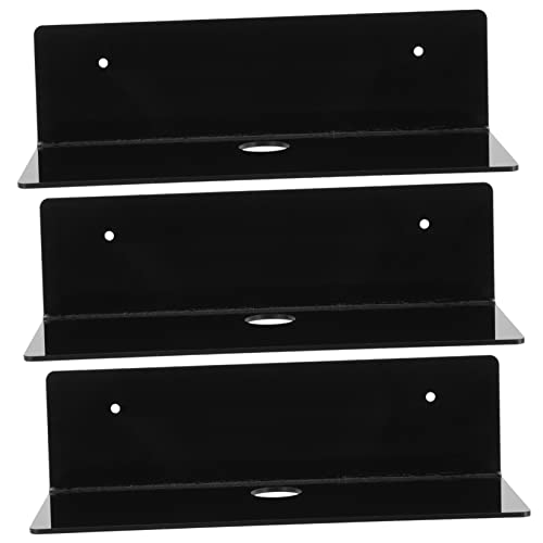 NUOBESTY 3 Stück Teiliges Schwarzes Acryl Wandregal Schwebendes Wandboard Multifunktional Stabil zur Wandmontage für Bücher Pflanzen Deko Badezimmer Büro Wohnzimmer NUOBESTY 3 Stück Teiliges Schwarzes Acryl Wandregal Schwebendes Wandboard Multifunktional Stabil zur Wandmontage für Bücher Pflanzen Deko Badezimmer Büro Wohnzimmer von NUOBESTY