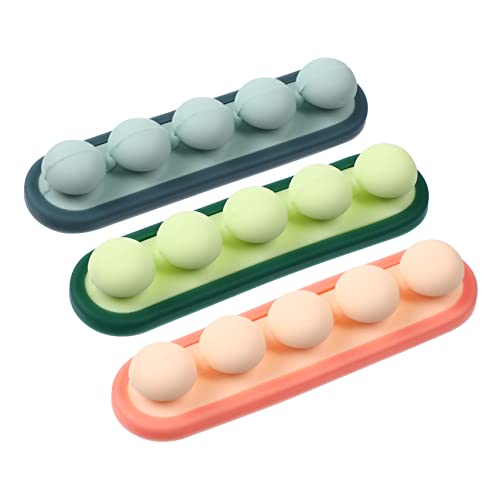 NUOBESTY 3 Stück Teiliges Selbstklebende Kabelclips Erbsenform Praktischer Kabelhalter für Schreibtisch und Auto Selbsthaftend für Ordentliche Kabelführung und Chaotische Kabelbündel von NUOBESTY