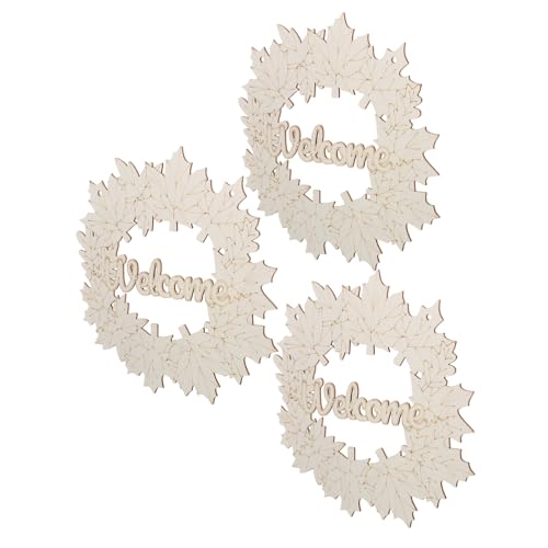 NUOBESTY 3 Stück Teiliges Weihnachts-holzanhänger aus Naturbelassenem Ahornblatt mit Aufhängeschnur Blanko Holzscheiben für DIY Weihnachtsdeko Bemalbare Holzanhänger für Bastelprojekte und NUOBESTY 3 Stück Teiliges Weihnachts-holzanhänger aus Naturbelassenem Ahornblatt mit Aufhängeschnur Blanko Holzscheiben für DIY Weihnachtsdeko Bemalbare Holzanhänger für Bastelprojekte und von NUOBESTY