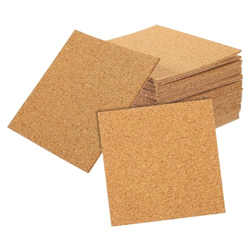 NUOBESTY 30 Stück Selbstklebende Korkunterlage Kork-Pads Korkunterlage für Untersetzer Selbstklebender Kork Korkpads mit Selbstklebender Rückseite Braun von NUOBESTY