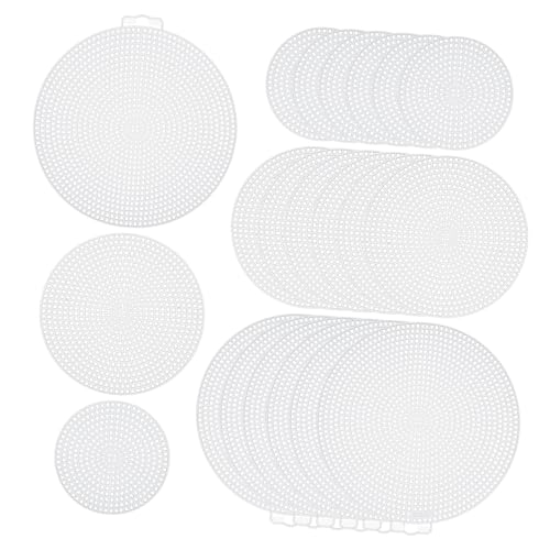 NUOBESTY 30 Stück Teiliges Rundes Kunststoffgitter Weiß Strapazierfähige Multifunktionale Plastik leinwand für Kreuzstich DIY Bastelarbeiten Taschenfutter Untersetzer NUOBESTY 30 Stück Teiliges Rundes Kunststoffgitter Weiß Strapazierfähige Multifunktionale Plastik leinwand für Kreuzstich DIY Bastelarbeiten Taschenfutter Untersetzer von NUOBESTY