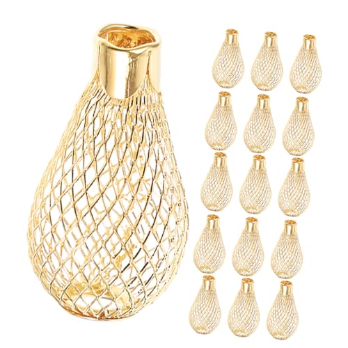 NUOBESTY 30 Stück Weihnachtslampenschirm Pendelleuchte Lampenkäfig Lampenschirme Für Tischlampen Led-lichtabdeckungen Glühbirnenkäfig Pendelleuchtenkäfig Aus Metall Eisen Golden von NUOBESTY