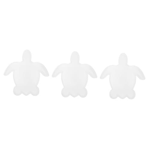 NUOBESTY 3st Gipsform Epoxidgussform DIY Gussplattenform Harzformen in Schildkrötenform Silikonform Für Meeresschildkröten Kunstharzformen, Schimmel Weiß Kieselgel Dreidimensional Modell 3D von NUOBESTY