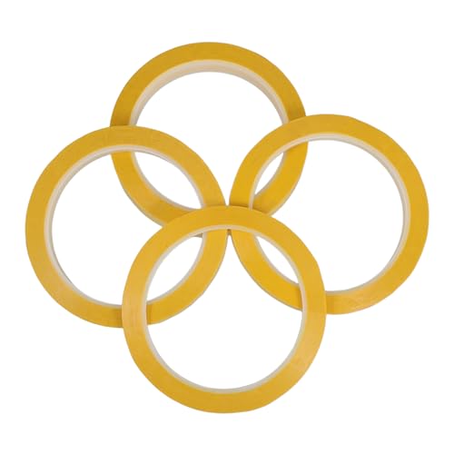NUOBESTY 4 Rollen Klebeband markieren Handwerk Position Reparatur Maskierung lang Maske Automobil Schüttgut Papier Multifunktions Streifen Identifikation das Haustier Yellow von NUOBESTY