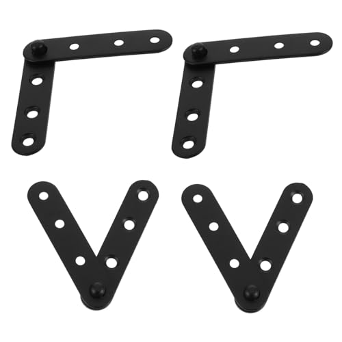 NUOBESTY 4 STÜCKE Edelstahl Flache Montageplatten Teiliges Gerade Reparaturwinkel Schrauben Inklusive Für Möbel Holzverbindungen Fenster Und Türen Sicherungsbeschläge von NUOBESTY