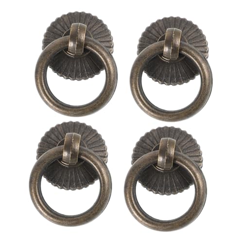 NUOBESTY 4 STÜCKE Teiliges Vintage Schubladengriffe aus Langlebiger Legierung Ergonomisch Geformte Retro Bronze Möbelgriffe für Kommode Nachttisch und Schrank Komfortabler Griff für von NUOBESTY