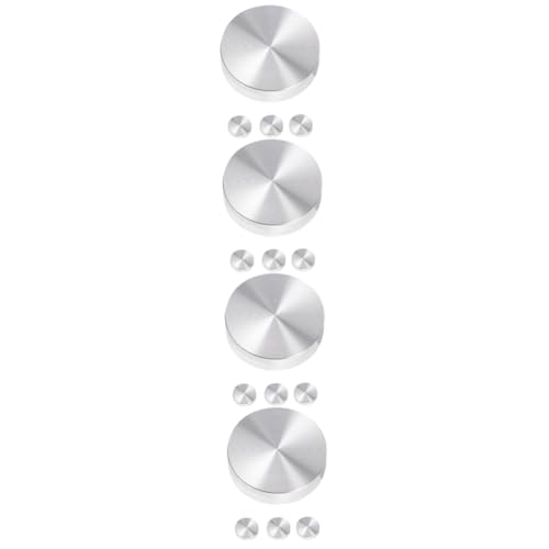 NUOBESTY 4 Sätze Aluminiumlegierung Scheibenadapter Für Glastische Und Teetische Runde Disc Adapter Für Vitrinen Stabile Und Praktische Lösung Einfache Installation Und 4 Stück * 4 von NUOBESTY