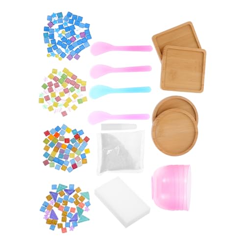 NUOBESTY 4 Sätze DIY Acrylfliesen für Handwerksprojekte Bunte Mini Fliesen mit Untersetzern für Kreative Coaster Designs Geeignet für Erwachsene NUOBESTY 4 Sätze DIY Acrylfliesen für Handwerksprojekte Bunte Mini Fliesen mit Untersetzern für Kreative Coaster Designs Geeignet für Erwachsene von NUOBESTY