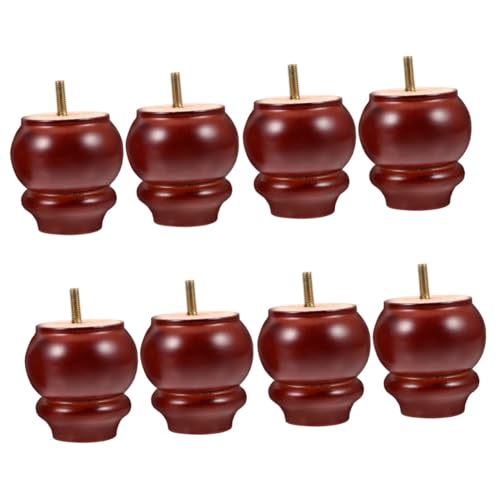 NUOBESTY 4 Sätze Möbelbeine Für Klein Tischbein Stuhl Bordbodenschützer Richtmaschinen Couch Füße Ersatz Tischfüße Stuhlbein Möbelfüße Holzbeine Massivholz Brown 2 Stück * 4 von NUOBESTY