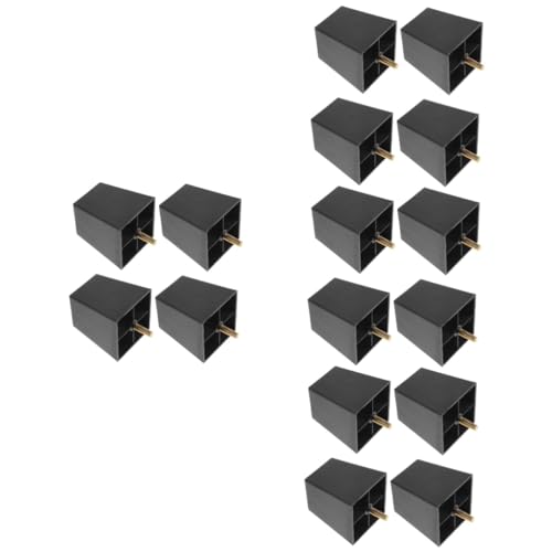 NUOBESTY 4 Sätze Sofa Mattenbeine Sofabein Fußfüße Stuhl Möbelbein Gerader Möbelbein Nivellierer Möbelbeinpolster Couchbein Zinklegierung Schwarz 4 Stück * 4 von NUOBESTY