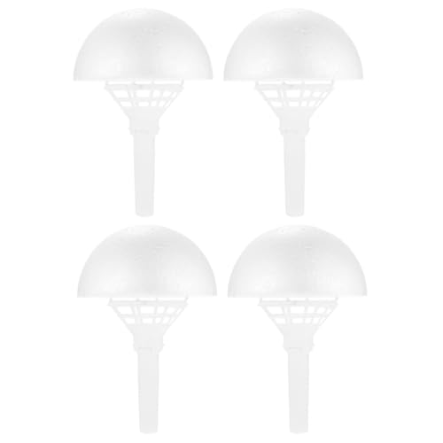 NUOBESTY 4 Sätze Straußmaterial Blumenarrangement Schaum Schaumrosen Blumenschaum Funkeln Brautparty Glyzinien Pampas-vase Gänseblümchen Runder Strauß Gießen Künstlich Reize Plastik Weiß von NUOBESTY