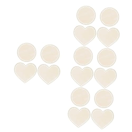 NUOBESTY 4 Sätze Taschenboden Aus Holz Holzbrett Plakafarbe Holz Brett Holzdielen Bretter Holz Platte Korbboden Aus Holz Korbböden Zum Häkeln Gehäkelte Korbbasis DIY-Tool Beige 4 Stück * 4 von NUOBESTY