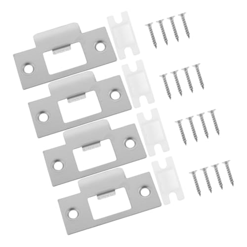 NUOBESTY 4 Sätze Teiliges Edelstahl schlossriegel abdeckset Förmigen Stahlplatten Rostbeständig Präzise Gefertigt für Innentüren und Holzrahmen Inklusive Schrauben zur Sicheren NUOBESTY 4 Sätze Teiliges Edelstahl schlossriegel abdeckset Förmigen Stahlplatten Rostbeständig Präzise Gefertigt für Innentüren und Holzrahmen Inklusive Schrauben zur Sicheren von NUOBESTY