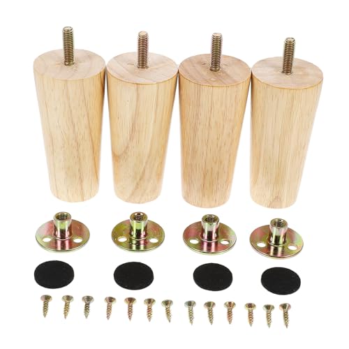 NUOBESTY 4 Sätze Tischbein Verstellbare Beine Für Tisch Möbelfüße Sich Verjüngte Möbelbeine Tisch Ersatzbeine Kommode Beine Ersatz-sofabeine Holz von NUOBESTY