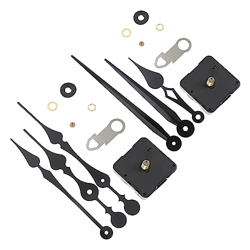 NUOBESTY 4 Sätze Wanduhrwerk Ersatz Leise Mechanismus Mechanismen mechanisch Bausatz Uhrwerk kleines Uhrwerk Austausch von Uhrenteilen Quarz-Uhrwerk-Kit Plastik Black von NUOBESTY