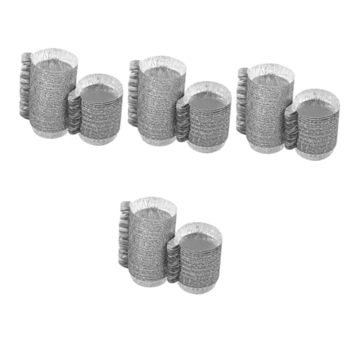 NUOBESTY 4 Sätze Wiegeschale Laborwägeboote Tablett Für Lebensmittelproben Waagschale Aus Aluminium Waage Waagschale Probenwägeschale Messtablett Aluminiumfolie Silber 100 Stück * 4 von NUOBESTY