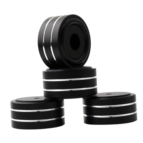 NUOBESTY 4 Stck. Lautsprechermatte Fuß Lautsprecher-Isolationspads Schaum Anti-Rutsch-Polsterung der Lautsprecherfüße Lautsprecher füße Kissen Aluminiumlegierung Black von NUOBESTY