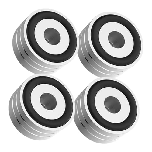 NUOBESTY 4 Stck. Sprecher Anti-Rutsch-Fußpolster Soundpad Pads Sprecher -Isolation Füße für rutschfeste Lautsprecherfüße Lautsprecher füße Kissen Gummi Silver von NUOBESTY