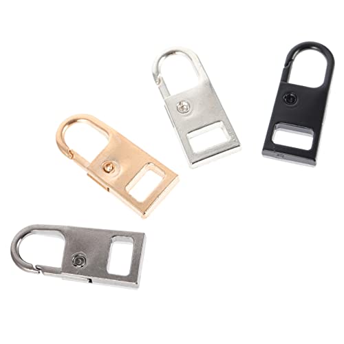 NUOBESTY 4 Stück Abnehmbare Reißverschlussverlängerungen Metall Reißverschlusszüge Für Kleidung Taschen Rucksäcke Koffer Langlebig Einfach Zu Bedienen in Silber Schwarz Gold Gunmetal von NUOBESTY