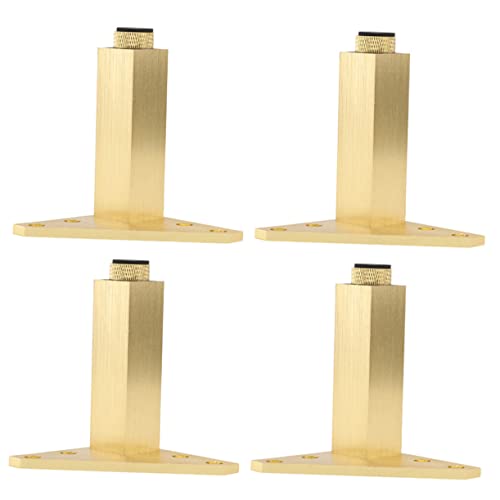 NUOBESTY 4 Stück Aluminiumlegierung Schrankfüße Beine Nivellierfüße Für Schränke Einstellbar Ersatz Der Füße Nivellierfüße Für Möbel Unterstützung Couch Küchenschrank Golden von NUOBESTY