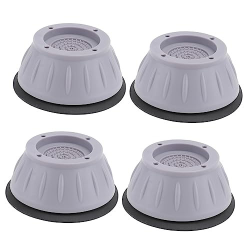 NUOBESTY 4 Stück Anti-Rutsch-Anti-Schock-Pad Unterlage Gerätestabilitätspolster Antivibrationsmatte Bodenschutz für Möbelbeine Anti-Vibrations-Pads zum Waschen Stoßdämpferpad pp Grau von NUOBESTY