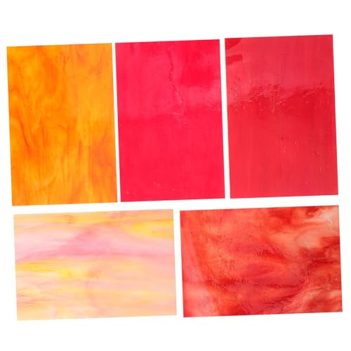 NUOBESTY 4 Stück Bunte Glasplatten für Kunsthandwerk Transparent Rot und Rosa für Diy Projekte und Mosaikgestaltung für Anfänger und Bastler NUOBESTY 4 Stück Bunte Glasplatten für Kunsthandwerk Transparent Rot und Rosa für Diy Projekte und Mosaikgestaltung für Anfänger und Bastler von NUOBESTY