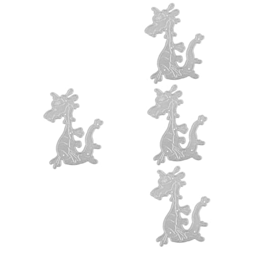 NUOBESTY 4 Stück Drachenmesserform Stirbt Die Puzzle Gestanzt Stanzmaschine Schneiden Rechteckige Stanzformen Für Briefumschläge Herstellung des Schnittladens Cutter Silver Kohlenstoffstahl von NUOBESTY
