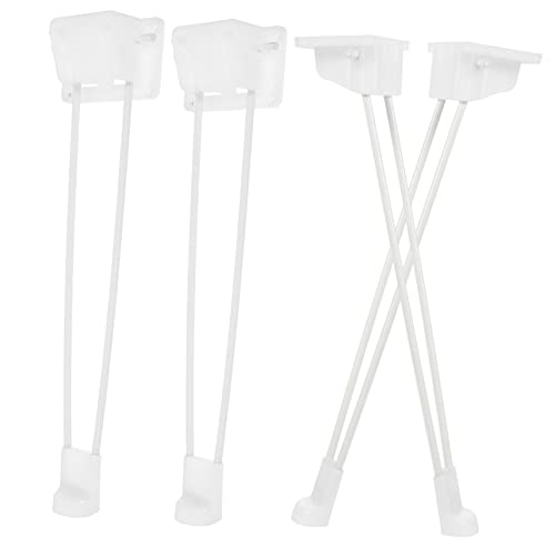 NUOBESTY 4 Stück Klapptisch Stativerhöhungen Tischbeine Esstisch/Kaffeetisch Möbelbeine Tragbare Tischbeine Füße Für Möbel Tischfüße Haarnadel Tischbein Tischbein Hardware Weißes von NUOBESTY