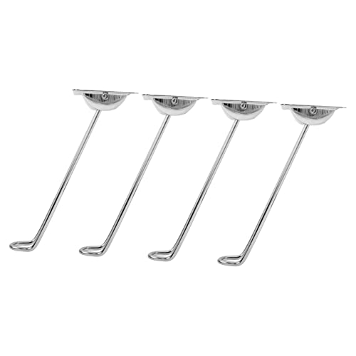 NUOBESTY 4 Stück Tischbeine 21cm Hoch Metall Haarnadel Tischfüße für Esstisch Schreibtisch und Couchtisch Stabil Installieren Langlebig Silber von NUOBESTY