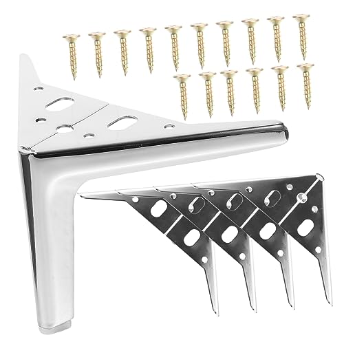 NUOBESTY 4 Stück Metall Stützfüße Für Möbel Klein Verstellbar Erhöhungsbeine Rustikale Kommode Abnehmbarer Ständer Quadratisch Ersatz Couchfüße Sofabein Bettbein Sofafuß von NUOBESTY
