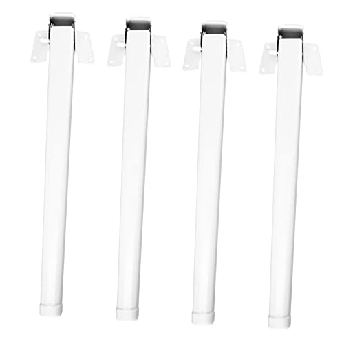 NUOBESTY 4 Stück Metallklapptischfüße verstellbare Tischbeine Essen faltbar austauschbare Tischbeine einstellbar Stand Zubehör für Möbel Tischbeine für Laptops Eisen Weiß von NUOBESTY